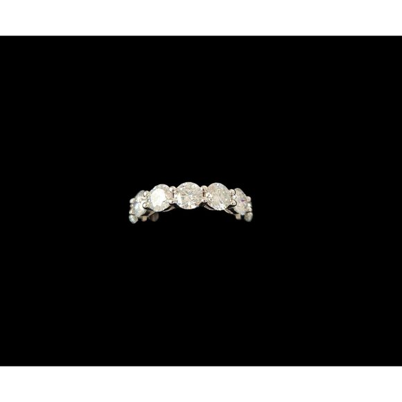 GRA Jewelry - GRA Moissanite Sterling Silver Eternity Band Ring W/ Certificate Wedding Size 6